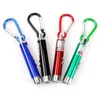 Sleutelhanger Sleutelhanger LED Mini Zaklamp Aluminium Lichtmetalen Torch Carabiner Hook 3 In1 UV Verlichting Laser Beam Pointer Pen Zaklampen Torch