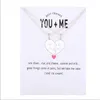 You And Me Friendship Glaze Broken Heart Pendant Necklaces Best Friend Alloy Clavicle Chain Necklace for Girls Jewelry Gifts