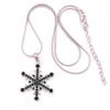 X7 Silver Tone Crystal Snow Pendant Necklace 18 Snowflake Winter Christmas Holiday Jewelry Drop 277H