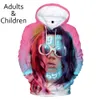 3D 6ix9ine Hoodies 소년 소녀 스웨터 하라주쿠 가을 아이들 두건을 쓴 새로운 3D 인쇄 6ix9ine 까마귀 남자 여성 캐주얼 풀오버