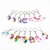 Keychains & Lanyards Rainbow Unicorn Party Rubber Luminous Keychain Baby Shower Unicornio Birthday Party Decorations Kids Event Party Supplies JIOD