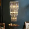 Neue goldene Wandlampen W30cm sconce Bettwohnzimmer Light K9 Clear Crystal Beleuchtung