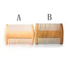 Anpassad graverad din logotyp Träkam Anti-static Hair Beard Comb Pocket Wood Combs Tät tandperforerad sil