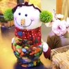 WS 크리스마스 눈사람 플라스틱 사탕 컨테이너 장식 사탕 병 휴일