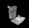 50ml Stand Up Drinking Package Transparent Pout Bag Blanc Doypack Bec Poche Sacs Pour Boissons Lait SN4350
