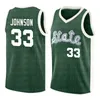 NCAA 33 Lew Alcindor Jersey Magic barato 33 Johnson College Basketball Jersey Logotipos S-XXL Blanco Blanco 999