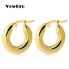 VowBro – boucles d'oreilles créoles circulaires de couleur or, grandes boucles d'oreilles rondes en acier inoxydable pour femmes, cadeaux pour femmes, 2021