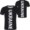 Ukraina manlig ungdom t shirt diy skräddarsydd namn nummer t-shirt nation flagga ukrainska land po logo tryck 3d kläder322y