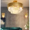 Modern Crystal Pendant Lamp D50cm H30cm Europe Modern Creative Crystal Pendant Light Restaurant Livingroom Decoration Lamp Home Decoration