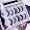 Makeup 3D False Eyelashes & Liquid Eyeliner & Tweezers Set Magic Eyeliner 5 Pairs Eyelash Reusable Waterproof No Glue Needed Make Up Tools