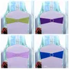 Bruiloft stoel Cover Sash Bands Elastische Stropdas Bruiloft Birthday Chair Gesp Sjords Bowknot Decoratie Stoel Sashes BC BH0682