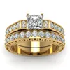 حساسة الأميرة ساحة قص خاتم الماس 925 فضة الياقوت الزفاف خاتم الخطوبة مجموعة الذكرى مجوهرات هدية حجم 5-12
