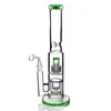 Recyklator Bong Hookahs Bongs Matryca stereo grube platforma Dab Unikalne platformy olejne kulkowe Prosty szyja 18 mm Cołd szklany bong