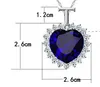 Titanic Heart of the Ocean Sapphire Crystal Chain Ketting Hanglate Sieraden