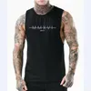 2019 New Design Men Fitness Tank Top Bodybuilding Gyms Clothing Sporting Wear Vest Muscle Seveless Round Neck Cotton Undershirt282f