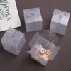 Gift Wrap 100p 4 5 6cm Dot Translucent Pvc Square Candy Box Cookie Packing Jewelry Baby Shower Birthday Wedding Party Decor71