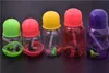 mini Plastic fles waterpijp mini water waterpijpen Olie Brander Leidingen Waterleidingen Booreilanden waterpijp met 10mm olie brander pijp Gratis Verzending