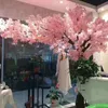 5pcs ramo singolo 4 forchette ramo di fiori di ciliegio artificiale pianta di fiori di stoffa di seta per decorazioni per feste di nozze bianco rosa champagne