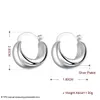 Plated sterling silver Light belly earrings DJSE52 size 2.0CM*1.8CM;Brand new women's 925 silver plate Stud jewelry earrings