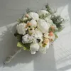 Rose Peony Bridal Cascading Bouquet Wedding Bouquets Bride Girl Flowers Home Party Decoratie Fake Tafel Bloem Wit Pink 8292245