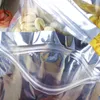 8.5 * 14 stks doorschijnend aluminium folie zip lock verpakking mylar tas helder op de voorkant ritssluiting Verbindingsverzegeling REllossable packing pouches voedsel opbergtassen