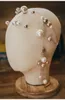 Himstory Perle europee di alta qualità Fascia per sposa con orecchino Fascia per capelli Accessorio per capelli da sposa Prom Copricapo da sera per feste7051452