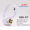 D'origine NIA-X7 Casque Sans Fil Blutooth Avec Micro Stéréo Bluetooth Casque Support TF Carte FM Radio Sport Écouteur APP CONTROL X7