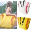 Fashion design Baseball Bag Tote Canvas Handbags Softball Football Shoulder Bag Basketball Print Bags Cotton Sports Tote Soccer Handbag