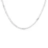 Pläterad Sterling Silver Halsband (16 18 20 22 24 26 28 30) Inchs * 4mm Mäns sidled Halsband DHSN132 Hot Sale 925 Silver Plate Chains Smycken