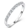 Omhxzj groothandel band ring European mode vrouw meisje feest bruiloft cadeau 9 kleuren slank S925 sterling zilveren ring rr303