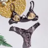 Moda Zaprojektowany Swimsuit Brazylijski Thong Bikini Leopard Patchwork Underwire Push Up Dostosuj pasek na ramię Garnitury kąpielowe Kobiety Biquinis