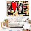 Affiche HD impression Street Art Graffiti 3D rouge amour moderne abstrait toile peinture Art mur photos pour salon Cuadros Decor8559725