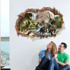 キッズルーム用ジュラシックパーク恐竜ウォールステッカーベッドルームホーム装飾3DヴィッビルウォールデカールPVC壁画アートDIYポスター