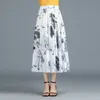 Chiffon Rok Zomer Bohemian Floral Print Beach Maxi geplooid bloem lange rok elegante nieuwe mode casual rokken voor vrouwen