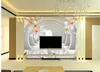 Carta da parati Photo Wallpaper Modern Minimalista 3D Stereo Arch Porta Magnolia Goldfish Tv Parete sfondo TV
