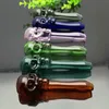 Smoking Pipes bongs Manufacture Hand-blown hookah Colored flat head concave ghost head glass pipe