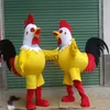 2019 fábrica mais bonito branco vermelho preto amarelo frango mascote traje desenho animado festa de aniversário masquerade253P