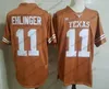 Thr Texas Longhorns＃3 Hicks 13 Michael Dickson 18 Tyrone Swoopes 25 Jamaal Charles 33 Lamarr Houston Orange White Retired Football Jersey