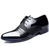 Luxo Clássico Homem Apontou Toe Sapatos de Marca de Couro de Patente Dos Homens Sapatos de Casamento Preto Sapatos Formais Oxford Tamanho Grande moda