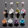 8 Kleuren Dubbele Ronde Zicron Rvs Sieraden Navel Bars Zilveren Navelpiercing Navel Body Piercing Sieraden