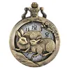 Antico vintage 3D dodici zodiaco cinese animale orologio da uomo donna quarzo tasca orologi display analogico orologio catena maglione collo regalo