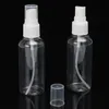 1000st/parti 60 ml tomt husdjur plastsprayflaskor bärbar dim pumpar parfymatomizer flaskor för resor
