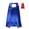 11 stilar 90 * 70cm Vanligt dubbelskikt Superhero Cosplay Capes för barn av 11-15 år gammal satin kostymer halloween cosplay cape klä upp