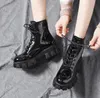 2019 New 버클 오토바이 Boots Women 영국 Style 발목 Boots Gothic Punk Low 힐 발목 Boot Winter Women Shoe Plus Size 40