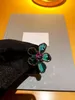 أزياء اللون كنز بوصلة حلقة زهرة صغيرة مخصصة كبيرة ترصيع S925 خاتم من الفضة والمجوهرات بالجملة