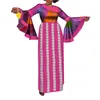 Fashion Flare Sleeve African Dresses For Women Autumn Elegant Long Dress Print Cotton Maxi Dress Private Custom Plus Size WY1295