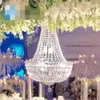 New style( no light including )Beautiful hangging crystal roman pillars decoraiton stage wedding mandap senyu0490