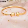 Wando 4pcs Lot Dubai Wedding Party Złota Kolor Banglledbracelets for Women Decoration Benkle African Etiopian Jewelry Whole289b