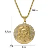 Mode-Christ pendentif colliers pour hommes femmes luxe diamant chrétien dieu pendentifs acier inoxydable or religion collier cadeaux