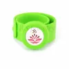 flor de loto Niños Ajustable Pulsera Repelente de Mosquitos Difusor de Aceite Esencial Perfume Niños Pulsera de Silicona